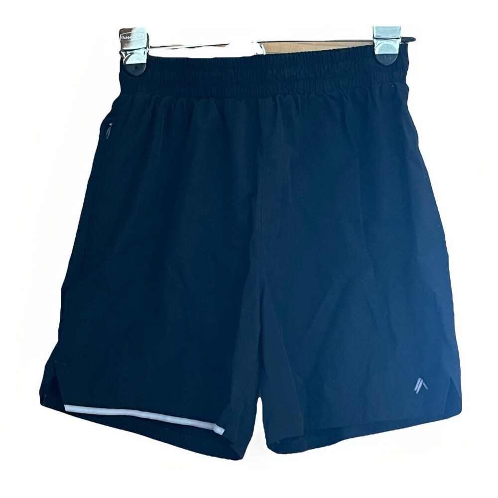 Alphalete Stride 5" Shorts Mens M Black Gym Workout Training Athleisure